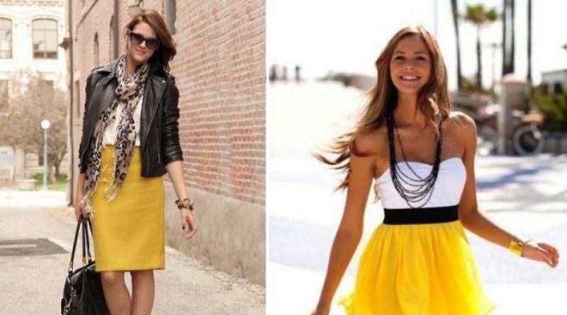 Yellow skirt - the best models for stylish looks
